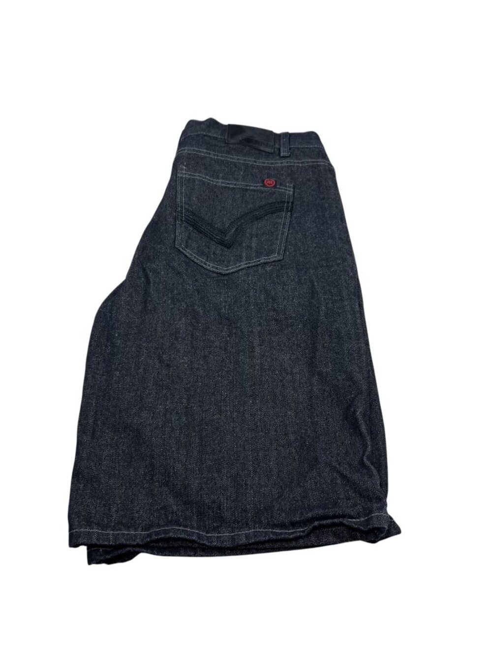 Vintage Y2K Mecca Mens Black Denim Baggy Jean Shorts Size 40 Streetwear 13" Read